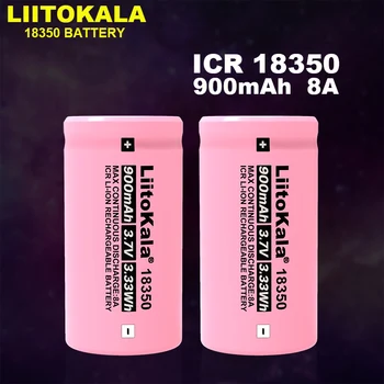 

Liitokala New ICR 18350 900mAh power rechargeable lithium battery 3.7V 8A power for E-cigarette flashlight
