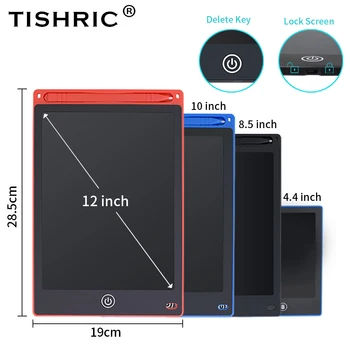 

TISHRIC 8.5"/9"/10"/12" LCD Writing Tablet for Drawing Board Handwriting Pads Graphics Tablet Drawing Board with Stylus