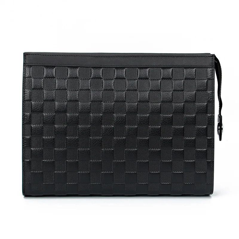

MEN'S Handbag Europe And America Fashion Large Capacity Clutch Young MEN'S Popular Brand Clutch Bag Plaid Envelope Bag Briefcase