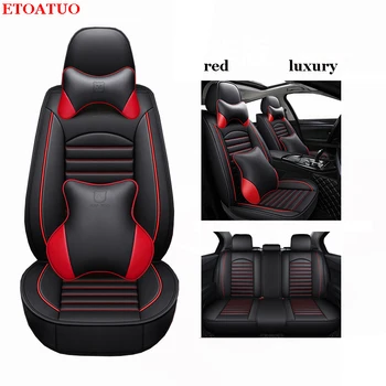 

ETOATUO Universal PU Leather car seat covers For Jaguar XF XE XJ F-PACE F-TYPE auto accessories car styling car covers car seat