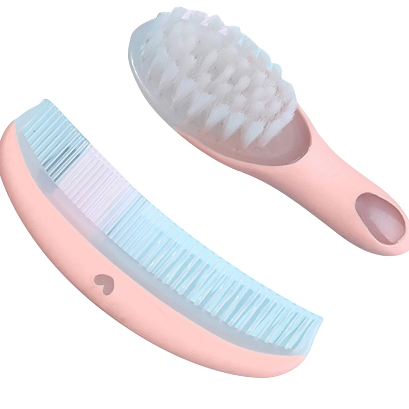 2pcs/set Newborn Baby Scalp And Fetal Hair Care Supplies Baby Care Baby Soft Comb Brush Set With Special Soft Comb Brush