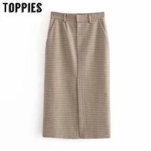 Винтажные сетчатые прямые юбки, женские офисные юбки с высокой талией, женские юбки с разрезом спереди