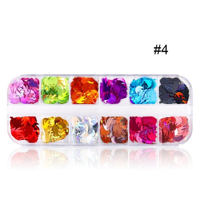 Grid/Set  Nail Art 3D Flakes iridescent Nail Sequins Sparkly 3D Thin Butterfly Flakes Polish Decor For Nail Art Accessories