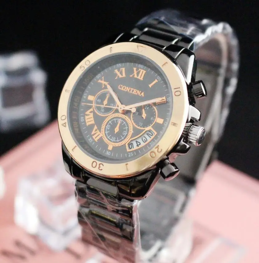 Zegarek damski montre femme женские часы женские кварцевые часы Relogio Feminino оригинальные часы известного бренда Contena Geneva - Цвет: black rose gold