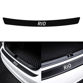

1Pcs Carbon Fiber After Guard Rear Bumper Protector Trunk Boot Sill Plate Cover for KIA RIO 2020 2019 2018 2017 2016 Accessories