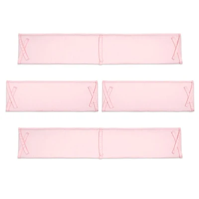 4pcs Pink Бампер для детской кроватки, защита для детской кроватки, защита для кроватки, подушки для мальчиков и девочек - Цвет: 4pcs Pink