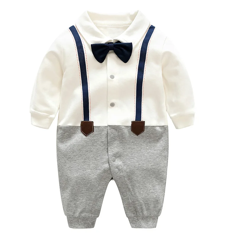 Hilittlekids/Детский комбинезон с длинными рукавами и ремешком для маленьких джентльменов; Детский костюм для мальчиков; комбинезон с бантом;