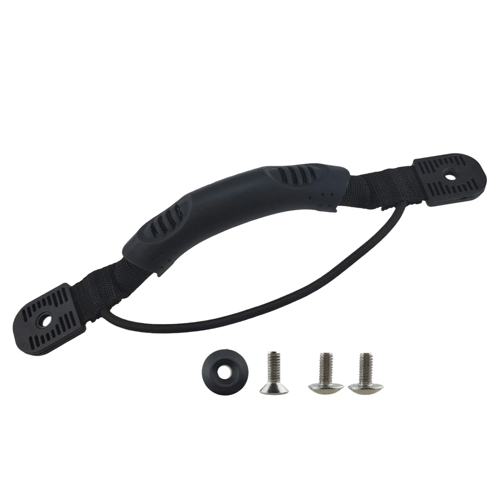 28.5cm Black Kayak Canoe Boat Side Mount Carry Handle Fixing Paddle + Bungee Cord Accessory