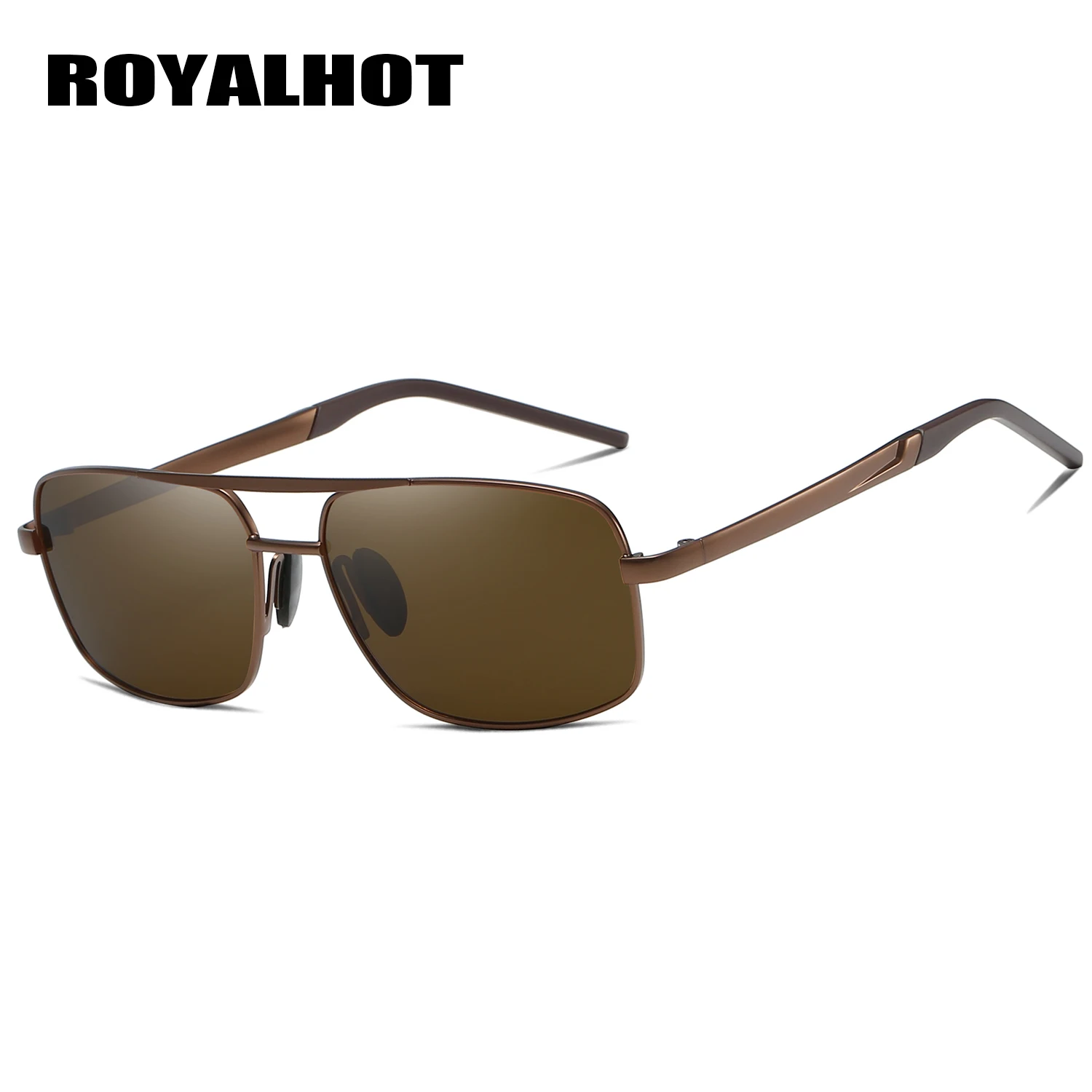 RoyalHot, мужские, женские, поляризационные солнцезащитные очки, Овальные, Rectang, уютная оправа, солнцезащитные очки, для вождения, очки, Oculos masculino, мужские, 900167 - Цвет линз: Brown
