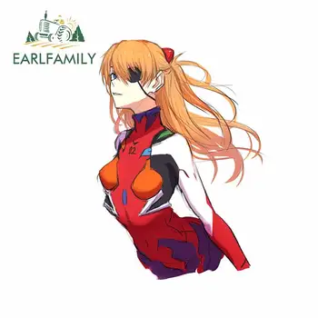 

EARLFAMILY 13cm x 9.2cm for Asuka Anime Decal Surfboard Refrigerator VAN Bumper Waterproof DIY Personality Car Stickers
