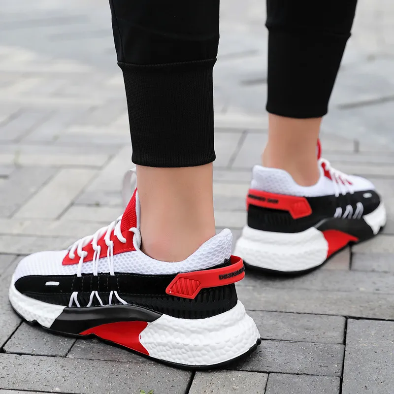 New Arrival Men Shoes Mixed Color Air Mesh Breathable Running Shoes Yellow Blue Design Athletics Sports Shoes Men Sneakers