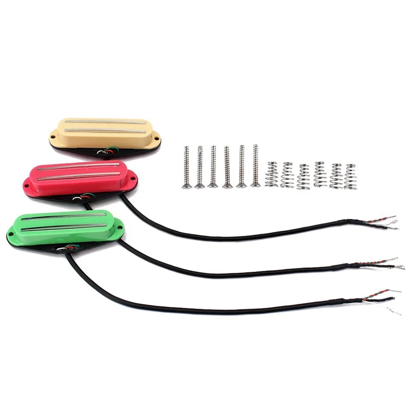 3 шт. двухрельсовые Хамбакеры хамбакинг ЗВУКОСНИМАТЕЛИ ДЛЯ Stratocaster St Strat для электрогитары часть желтый и