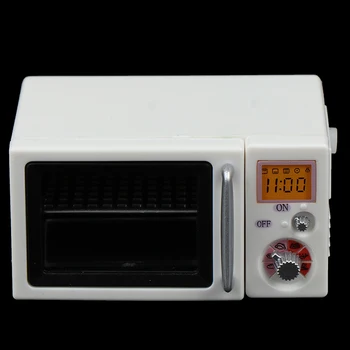 

2021 New 1/12 Kitchenware Cookware Set for Dolls House Miniature Home Kitchen Accessory Model(Microwave oven)
