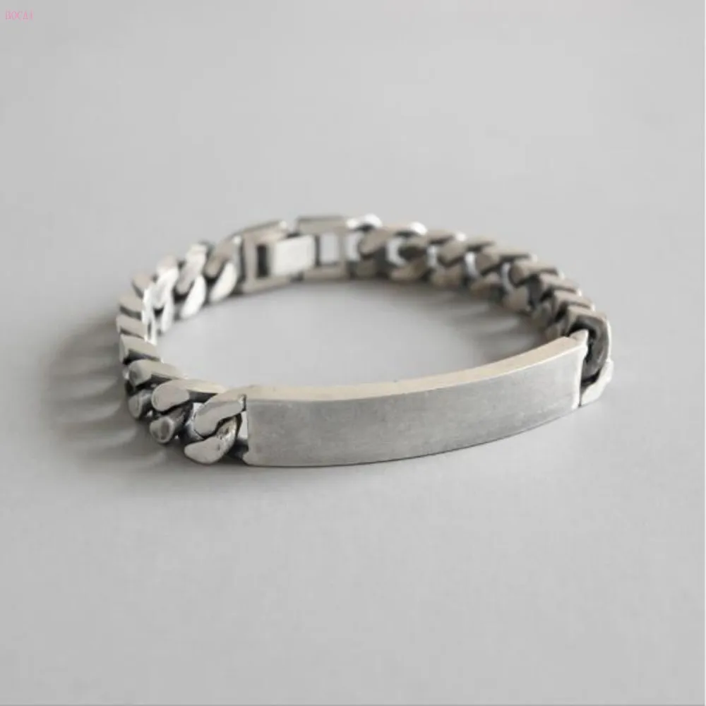Стиль, S925 чистое серебро, минимализм, Ретро стиль, старая ручная работа, цепочка для денег для мужчин и wo мужчин, тайские серебряные часы, браслет