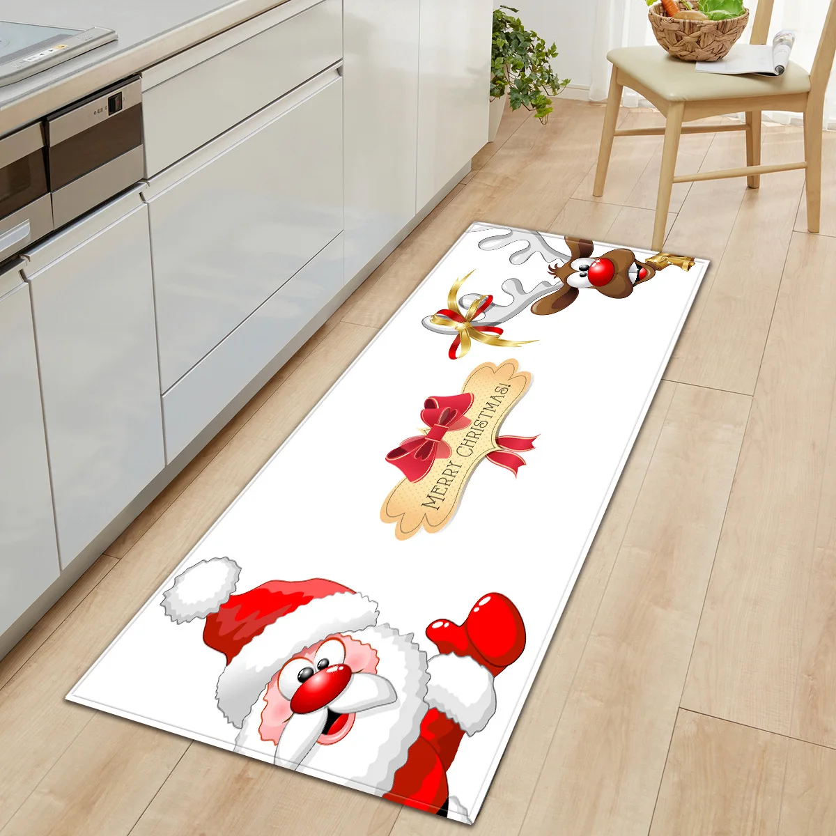Zeegle Merry Christmas напольный коврик с принтом для кухни, нескользящий ковер для пола, для гостиной, для входа, ковер, ковер для детской комнаты