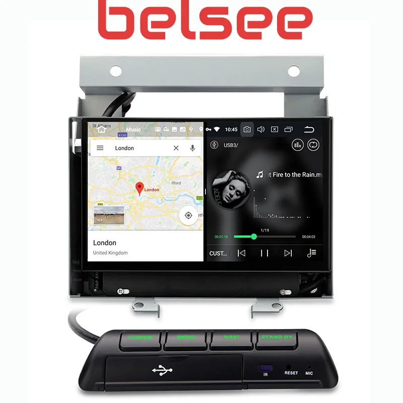 Top Belsee DSP Octa Core PX5 Ram 4GB Android 9.0 Car Radio Multimedia Player for land rover freelander 2 GPS Navigation Touch Screen 3