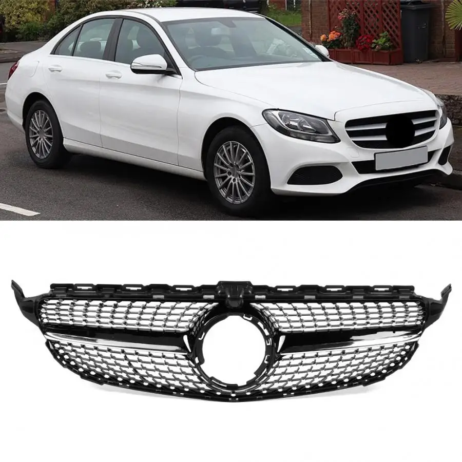 Hot Sell Diamond Style Front Panamericana Grill Grille Fit for Mercedes Benz C-Class W205 High Quality Car Accessories New