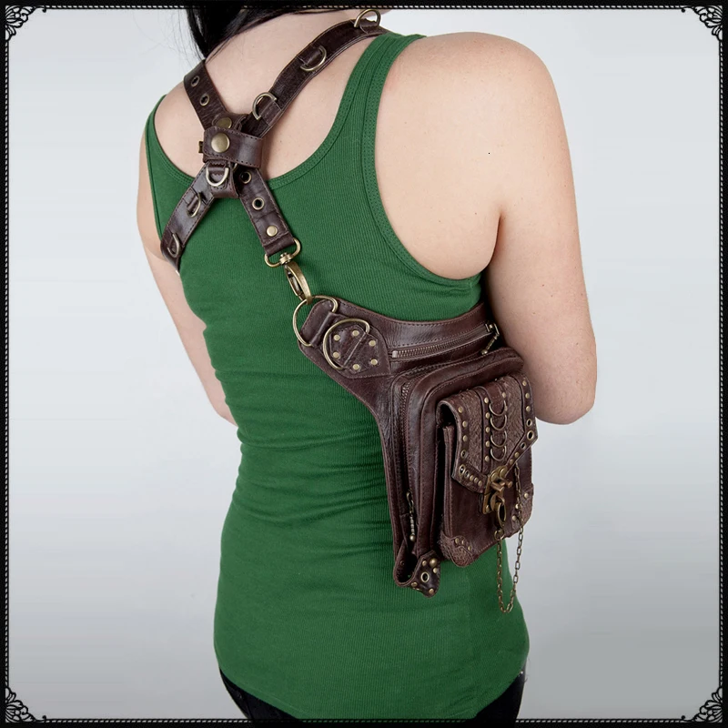BXX/пара панк Chestpack Ретро сумка через плечо рок для мужчин женщин Готический Фанни пакеты мотоциклетные ноги пакет путешествия ремень сумки ZA2151