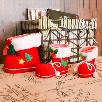 

Santa Stocking Sock Candy Bags Christmas Tree Ornamets Pendants Linen Gift Bag For Children Fireplace Hanging Decor Party Supply