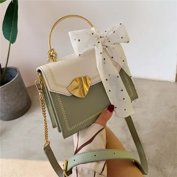

Mini Leather Crossbody Bags For Women 2019 Green Chain Shoulder Messenger Bag Lady Travel Purses and Handbags Cross Body Bag