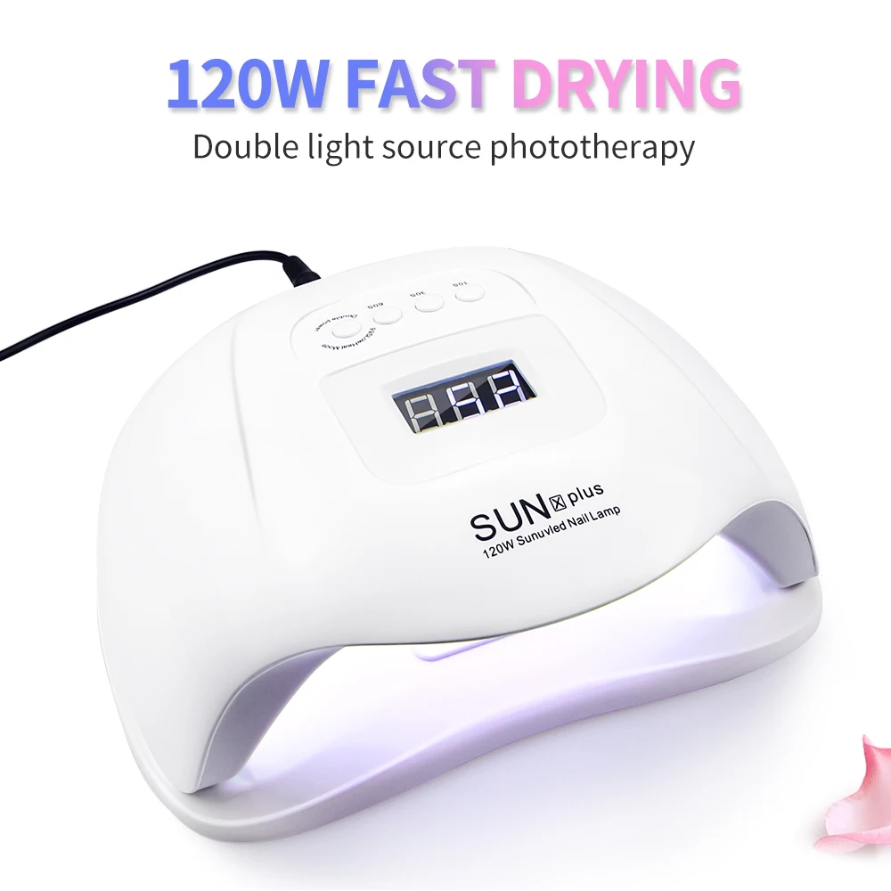 120 Вт SUNX PLUS УФ светодиодная лампа для сушки ногтей всех гелей 36 leds сушилка лака