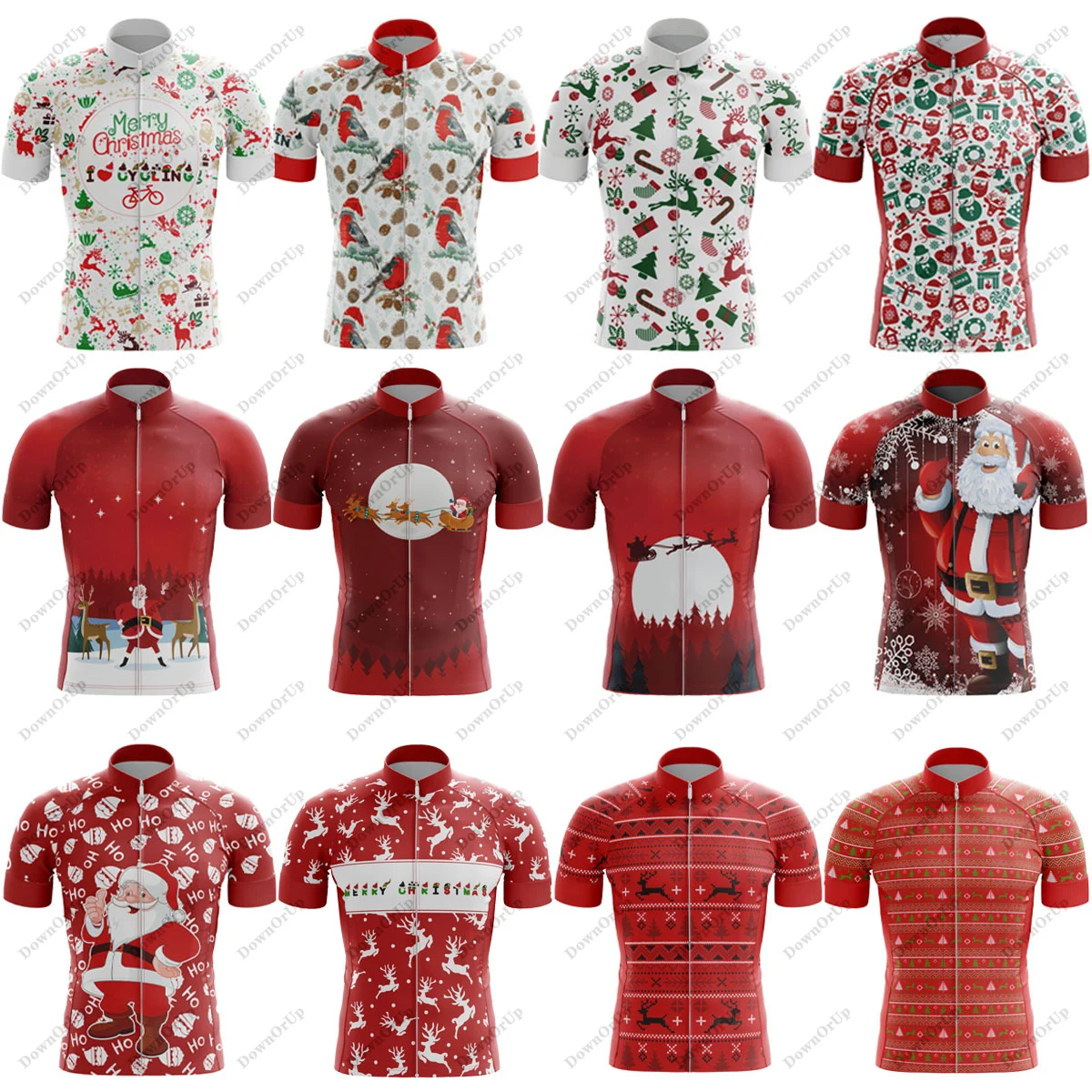 Christmas Men's Cycling Jersey Breathable Quick-Drying