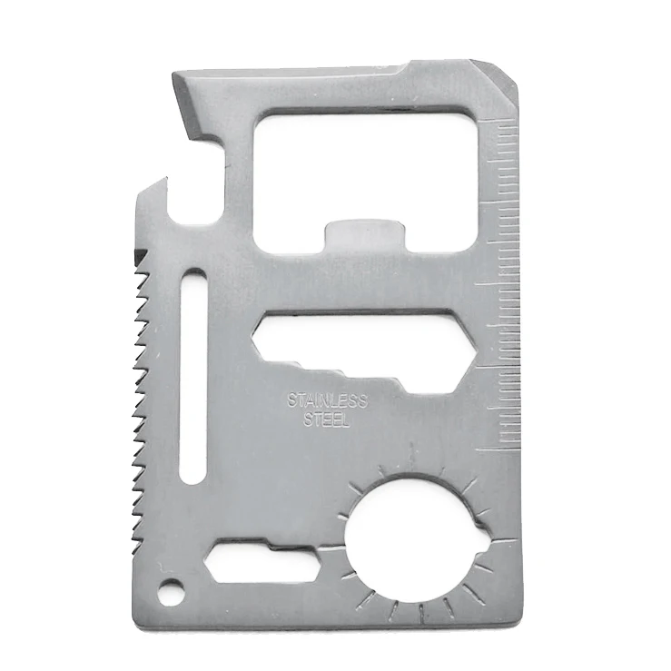 Stainless Steel Credit Card Survival Tool w/ Sleeve - Pack a little insurance in your pocket | Спорт и развлечения