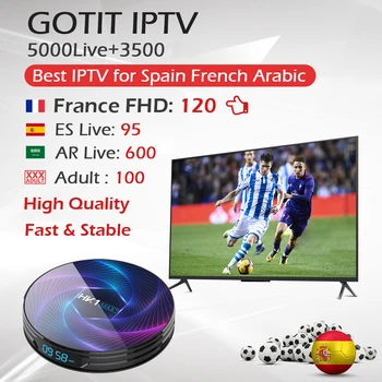 

HK1 MAX+ Android 9.0 TV Box RK3368 4K/Dual WiFi BT 1000M&King OTT IPTV Subscription Europe France Arabia Belgium IPTV Box HK1MAX