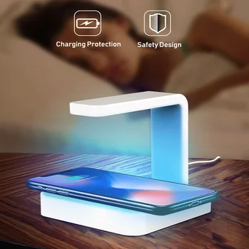 

2 in 1 UV Sterilizer Portable Cathode Ultraviolet Sterilization Disinfection with Wireless Fast Charging Smart Phone Charger