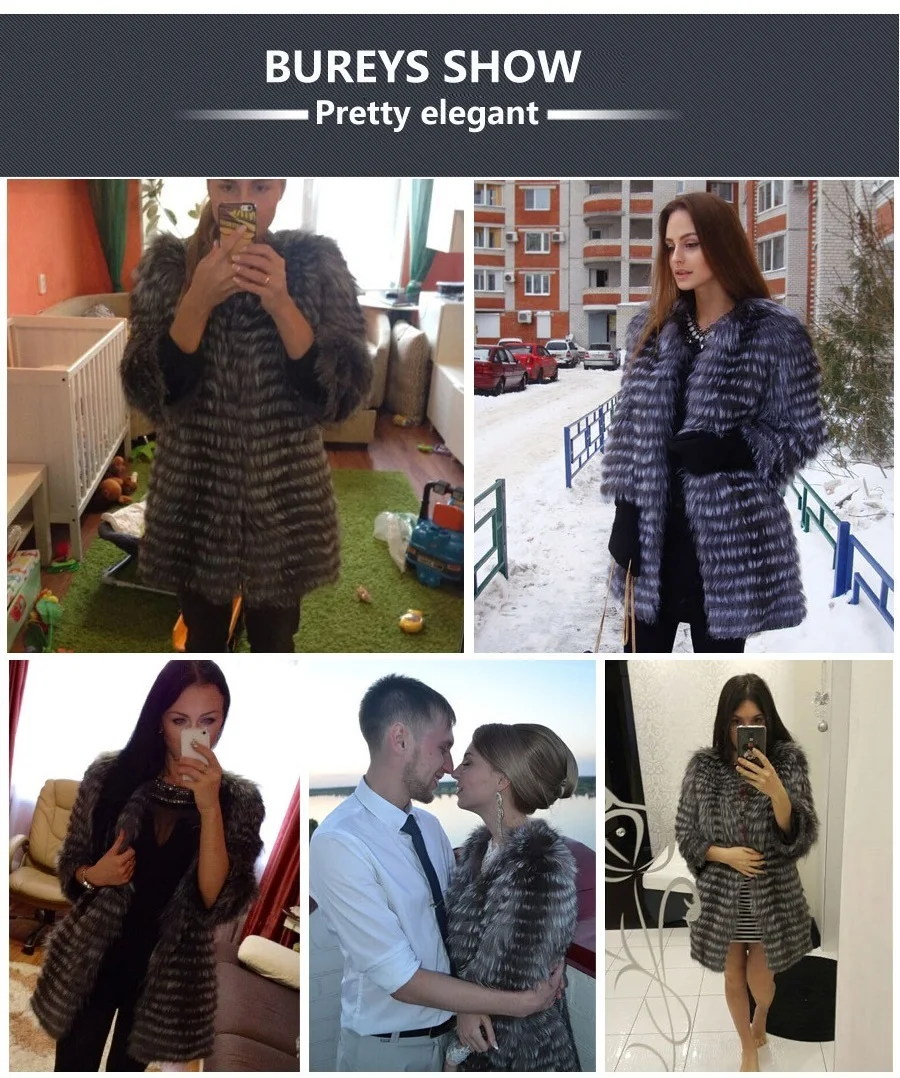 Perfect BFFUR Real Fur Coat Luxury Women Winter Fashion Style Natural Fur Vest Coat Female Silver Fox Fur Coat Russian Fur Coats Slim 40