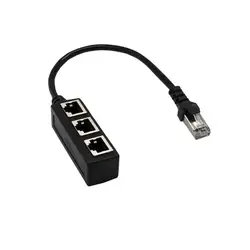 Для сети Ethernet LAN RJ-45 мужской сети для RJ-45 женской сети от 1 до 3 сплиттер удлинитель адаптер разъем с кабелем LAN #10