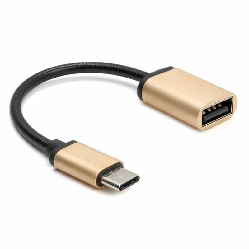 Соединитель кабельный адаптер-переходник 18 см type-C к USB2.0 соединение шланга для huawei P10/samsung S8 полезное