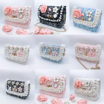 

New Personality Creative Cute Toddler Pearl Shoulder Bag Children Kids Girl Messenger Handbag Purse Wallet Bag Multi Color