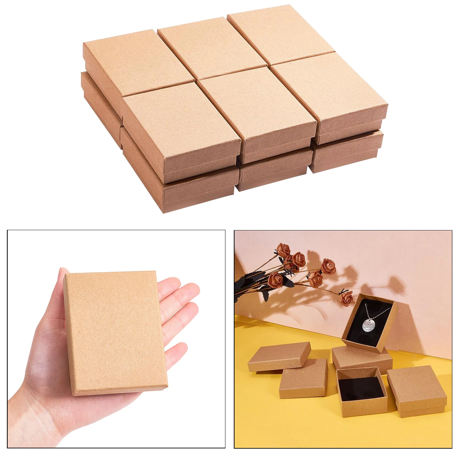12pcs Cardboard Paper Jewelry Rings Display Case Box Gift Box Wholesale