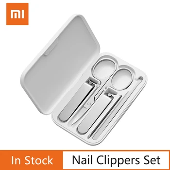 

Xiaomi Mijia 5pcs Stainless Steel Nail Clippers Set Trimmer Pedicure Care Clippers Earpick Nail File Beauty Trimmer Professional