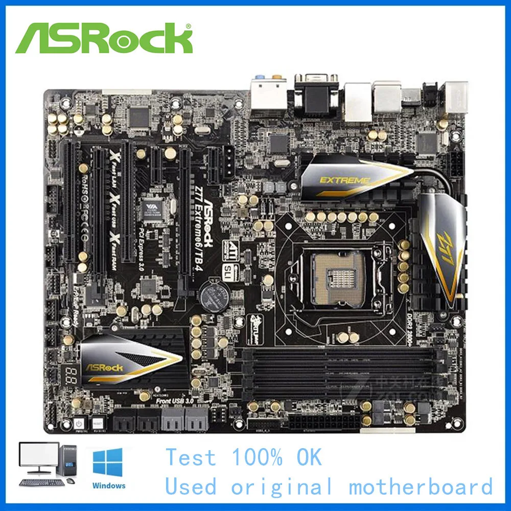 For Asrock Z77 Extreme 6/tb4 Motherboard Lga 1155 For Intel Z77 Ddr3