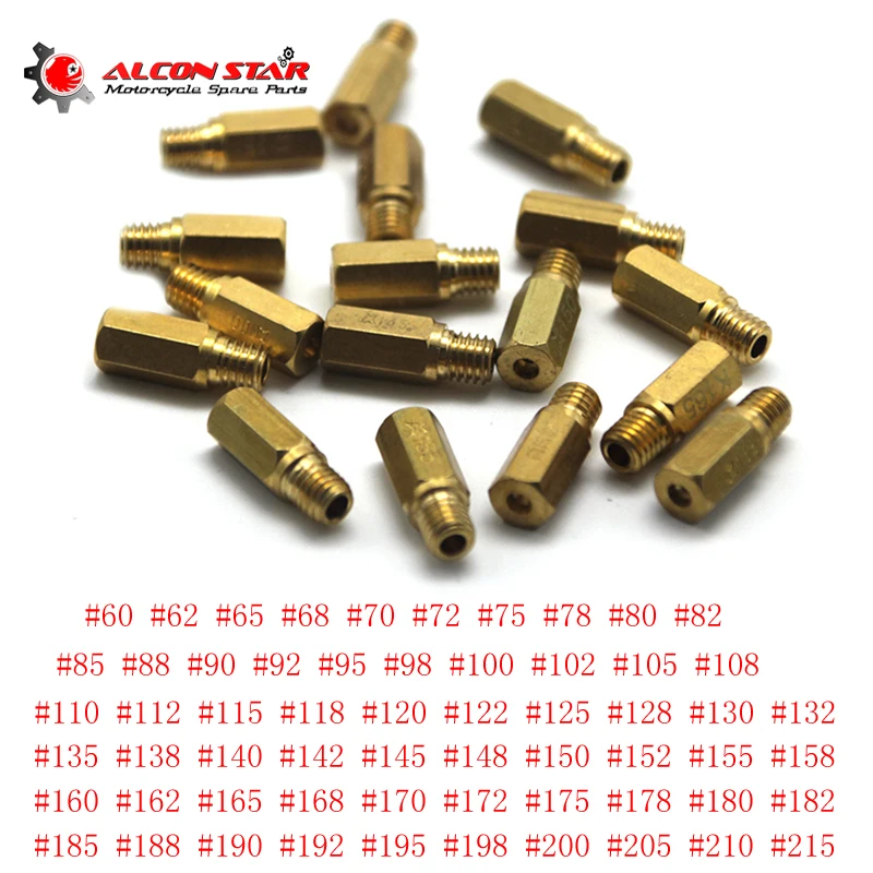 Alconstar10pcsMotorcycleCarburetorMainJetNozzleKitForKeihinFCROKOKOSOPEPWK