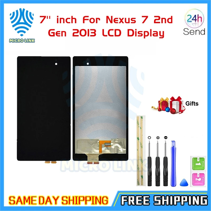 Original 7'' inch For Nexus 7 2nd Gen 2013 LCD Display Touch Screen