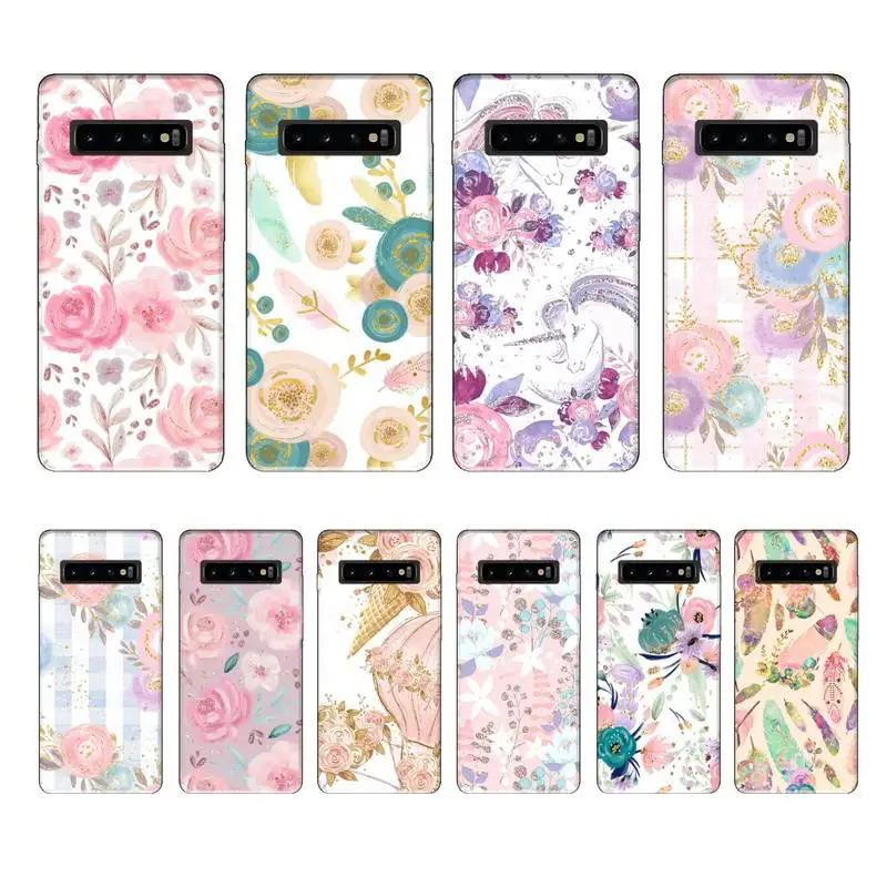 

FFboost rose flower luxury brand case coque fundas for samsung galaxy S8 S9 S10e S20 PLUS J6 J600 cases cover