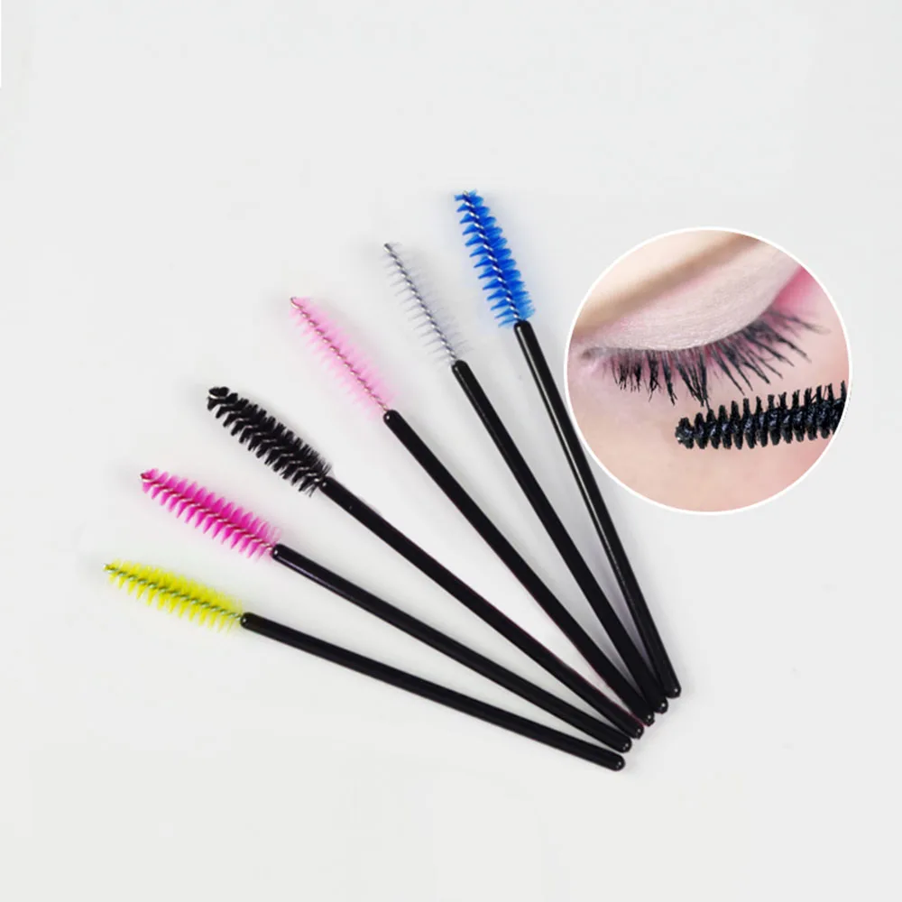 

MJS Disposable Eyelash Brush Eyelash Cleaning Comb 50pcs False Eyelash Comb Eyebrow Brush Flexible