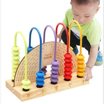 

Addition Subtraction Calculation Rack Abacus Math Toys For Children Early Learning Education Colorful Wooden Arithmetic tools