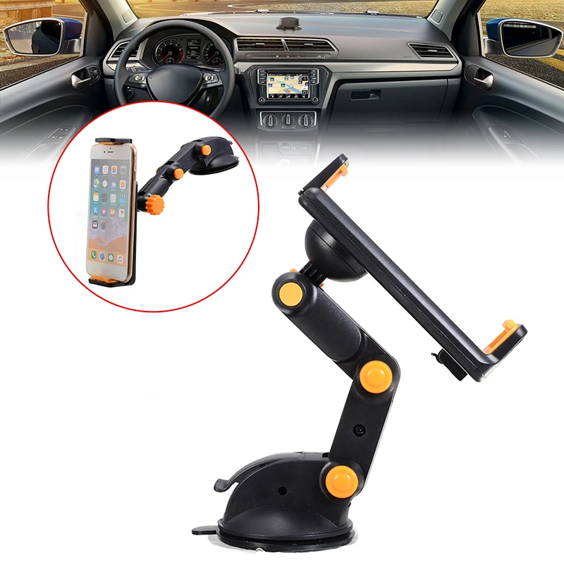 

Mayitr 1pc 360 Degree Rotation Car Windshield Mount Reusable Design Phone Holder For 7-11" Tablet Smartphone GPS