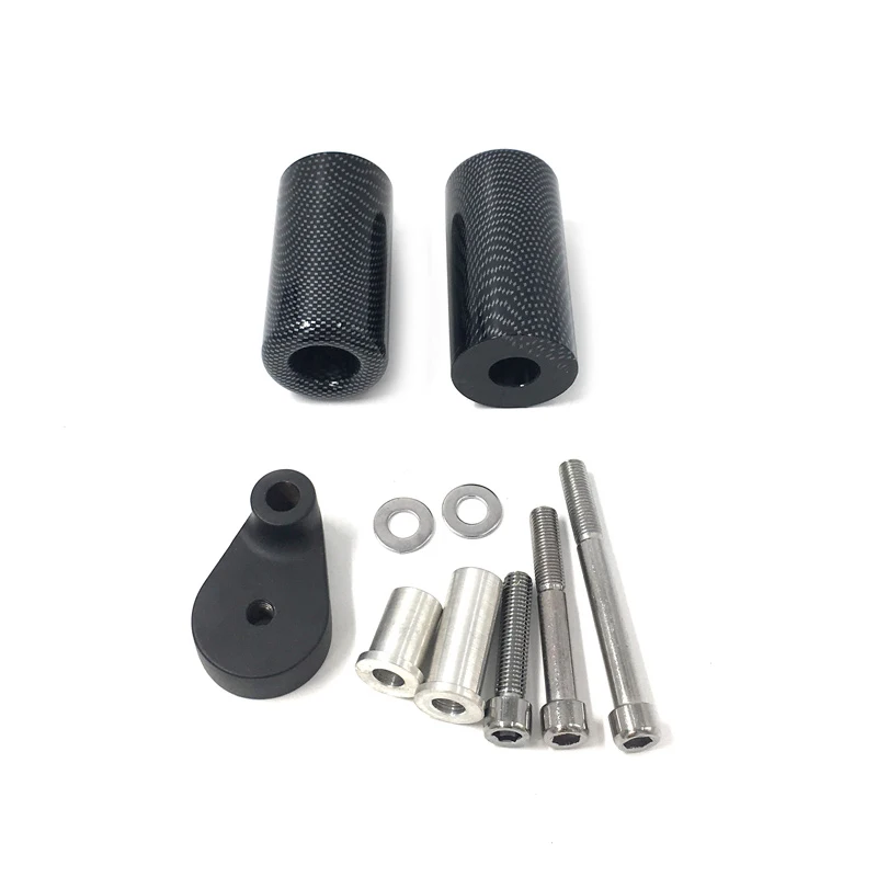 Delrin Frame Sliders For 2008-2009 Yamaha YZF-R6 – Carbon Look Crash Protectors, Easy Mount 8 thumbnail image