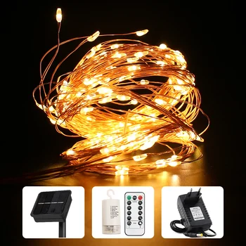 

LED light strip 2m*2m solar power supply RGB led lighting Outside indoor curtain Christmas decoration