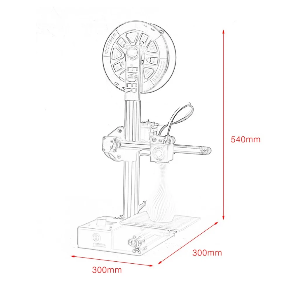 Ender-2 3d Принтер шкив версия линейная направляющая DIY комплект 3D печатная машина большой размер металлический принтер с нитью