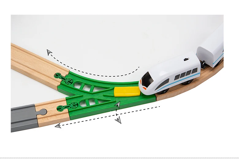 o trem conjunto com som de madeira