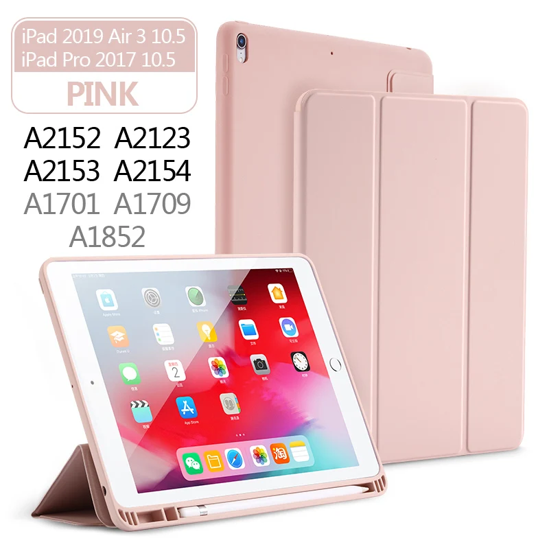 pink 10.5 Для iPad Air 3 чехол для Apple iPad 9,7 планшет жидкий силиконовый корпус с держателем для ручки для iPad Pro 11 10,5 дюймов Чехол - Цвет: pink 10.5