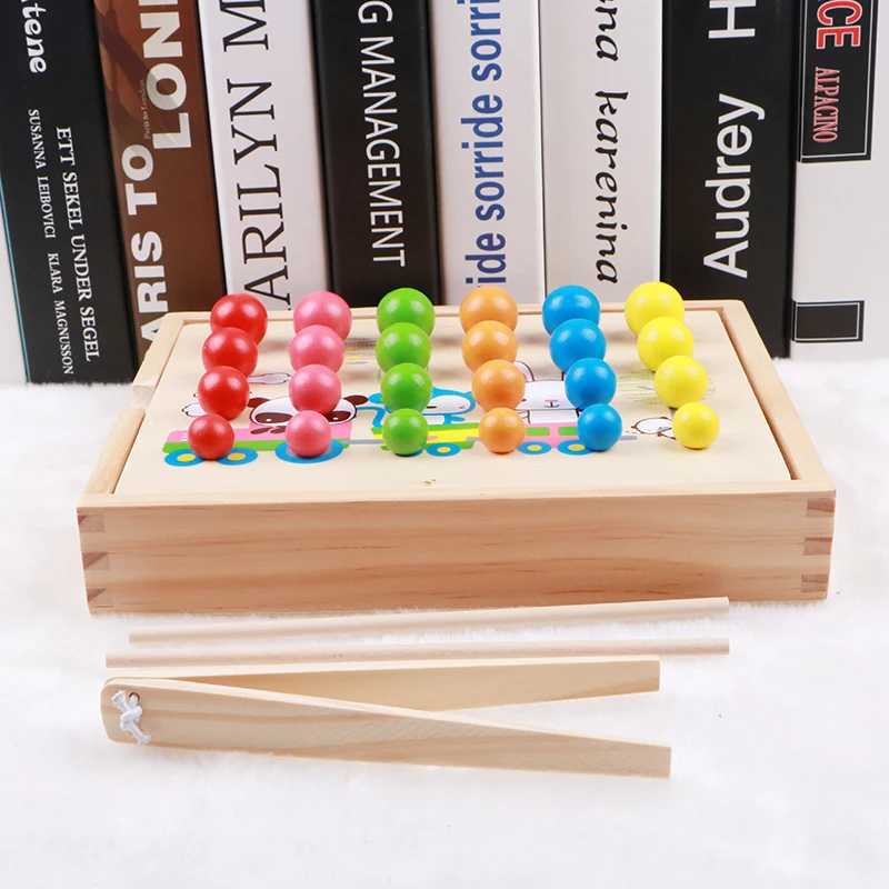  Montessori Kids' Floor Game Hand-eye coordination teaching Aids Clip Bead Game Grasping/Movement Ab - 32967058859