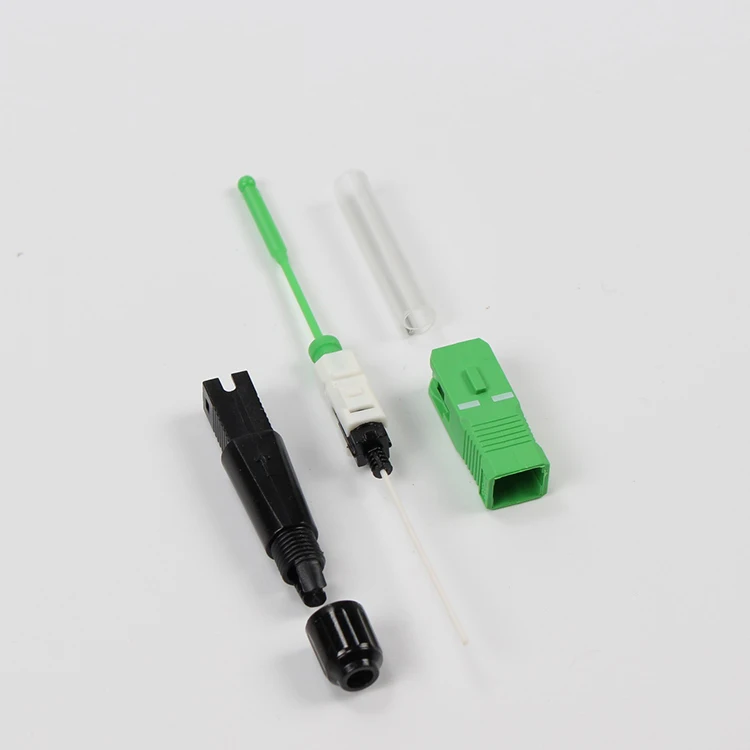 100pcs/lot SC/APC Hot Melt Type Fiber Optic Quick Connector SC APC Hot Melt FTTH Fast Connector Fusion Splicer On Connector