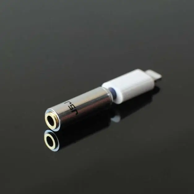 HiFi 6N OCC посеребренный адаптер для iPhone 7 8 XS 11 вспомогательный конвертер для Lightning до 3,5 мм 4,4 мм 2,5 мм разъем для наушников, головной гарнитуры - Цвет: 3.5mm version L 3mm